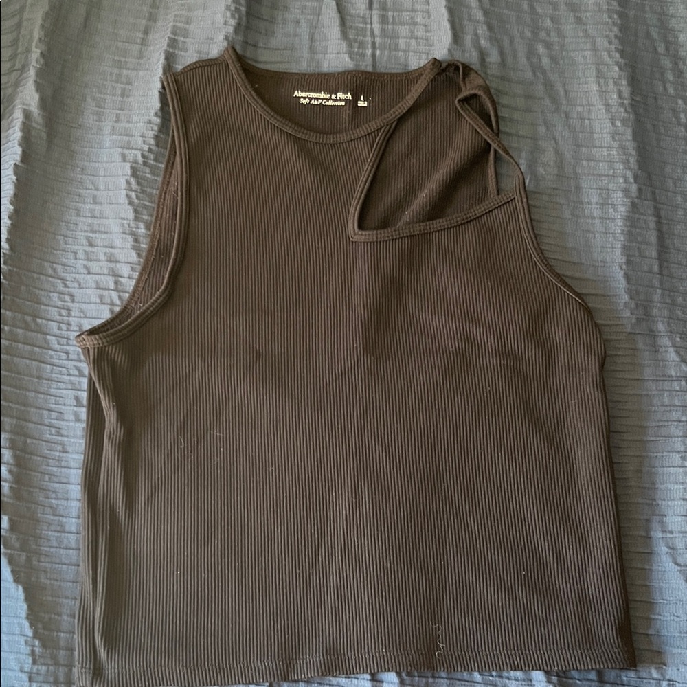 Abercrombie & Fitch Black Ribbed Tank Top